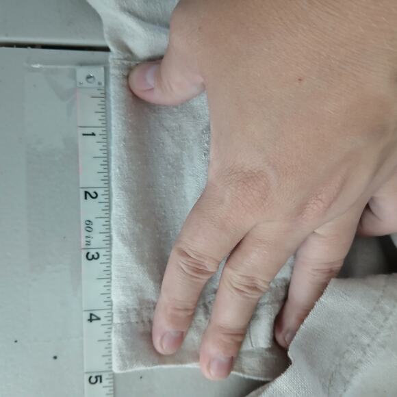 INC Beige Linen Chino Shorts Women 12 Casual Beach Comfy Breathable Minimalist - Picture 8 of 9